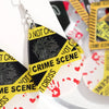 Halloween Crime Scene Square Acrylic Earrings for Women Gothic Blood Palm Skull Drop Earring Horrible Party Jewelry Gifts - Image 4