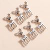 10pcs Alloy Christmas Charms Christmas Deer Reindeer Pendants for Bracelet Necklace Xmas Party Jewelry Gifts - Image 3