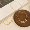316L Stainless Steel Jewelry 134cm Pull Adjusting Charm Flat Snake Chain Choker Necklaces Pendants For Women - Image 26