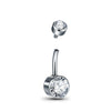 1PC Titanium Belly Button Ring 14G 6/8/10/12mm Internal Thread Cubic Zirconia Belly Piercing Jewelry Navel Piercings Gift - Image 7