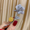 Suyu Women's Brooch Copper Inlaid Cubic Zirconia Camellia Women's Clothing Brooch Men's And Women's Set Pins - Image 8