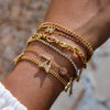 Color Shiny Cubic Zirconia Chain Bracelet Bangle Stainless Steel Women Wrist Jewelry - Image 3