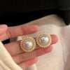 Delicate Imitation Pearl Stud Earrings For Women Geometric Round Earings Party Wedding Light Jewelry Gift K - Image 1