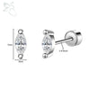 ZS 2pcs/lot Flower Shaped Stud Earrings 316L Stainless Steel Ear Studs Crystal Pearl Cartilage Earring Heart Ear Piercings 20G - Image 15