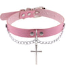 1Pc Harajuku Gothic Spike Rivet Star Necklaces Collares Hip Hop Rock Black Bowknot PU Lace Leather Sexy Y2K Girl Choker Jewelry - Image 9
