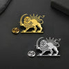 Persian Empire Lion Sun Pin Iran Brooch Vintage Persia Royal Emblem Stainless Steel Historical Persian Symbol Pin - Image 6