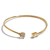 58/60mm Stainless Steel Cubic Zirconia Square Heart Cuff Bracelet Bangle Delicate Aesthetic Jewelry - Image 8