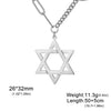 Classic Star of David Pendant Necklace for Men Women Stainless Steel Geometric Hexagon Amulet Casual Jewelry Party Gift - Image 18