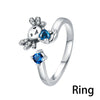 Silver Cube Zirconia Snake Ring Women Open Adjustable CZ Finger Ring Party Jewelry Necklace Clover Charm Love - Image 22