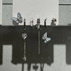 Y2K Cute Butterfly Love Pentagram Earring Set Piercing Black Red Crystal Moon Gothic Earrings for Girls Negros - Image 2