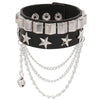 Vintage Leather Bracelets Punk Row Cuspidal Spikes Rivet Stud Wide Cuff PU Leather Punk Gothic Rock Unisex goth accessories - Image 10