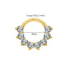 Titanium CZ Cartilage Hoop Earring 16G Septum Hoop Nose Ring Tragus Helix Daith Hinged Clicker Piercing - Image 12