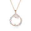Long Chain Pendant Tear Drop Shinny Colorful Zircon Necklace Women Girl Wedding Birthday Gift - Image 8