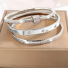 3-Piece Set of and Stylish Stainless Steel Bracelets, Classic and Versatile, for Casual Wear and Party Outfits - Image 1