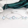 Antler Moonstone Jewelry Sets Silver Bracelet Necklace Earring for Bridal Wedding Jewelry for Women Gift - Image 8