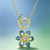 Colorful Zircon Floral Butterfly Necklace Earrings Bracelet Ring Ladies Garden Style Accessories - Image 6