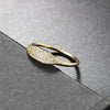 Dainty Stacking Ring with Clear Stone Accents in Gold-Tone - Image 4