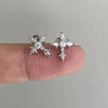 Shiny Rhinestone Zircon Cross Earrings For Women Korean Stainless Steel Earring Daily Birthday Party Y2K Jewelry Gifts - Image 2