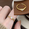 Silver Open Finger Ring Golden Clear CZ Square Droplet Geometric Punk For Women Jewelry Gift - Image 6