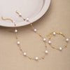 2 Pcs Gold Color Bohemian Jewelry Set for Women Pearl Cross Pendant Necklace Bracelet Set Casual Jewelry Gifts - Image 3