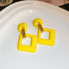 Fresh Color Dangle Earrings Geometric Square Round Drop Earrings Spring Summer Women's Earrings Daily Clothing Ear AccessoriesA - Image 7
