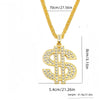 Playing Card and Dollar Sign Pendant Necklace Hip Hop Style 60cm - Image 15