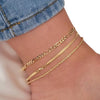 Stainless Steel Anklet Boho Triple Simple Chain Stacking Anklet For Women Jewelry Daily Party Matching - Image 1