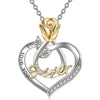 High End Geometric Design Love Cube Zircon Necklace with Removable Round Zircon Jewelry Elegant Daily Accessories - Image 8