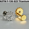 Cz Flower Titanium Cartilage Earrings Stud 16G Internally Threaded Sun Helix Ear Tragus Piercing Jewelry - Image 54
