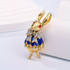 1PC Vintage baroque brooch ladies men's rabbit enamel crystal pin cute drip oil badge party gift dress ornaments - Image 5