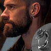 Personality Chinese Dragon Hoop Earrings for Women/Men Antique Metal Color Hip Hop Cool Guys Loong Earrings Jewelry - Image 5