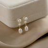 Three Freshwater Pearls Strand Drop Earrings For Women Gold Plated Brass Long Earring Statement Jewelry - Image 14