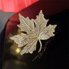 Colored Zircon Maple Leaf Shell Brooches Atmospheric Elegance Freshwater Pearl Leaf Pin Woman's Broche Accessories - Image 9