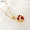 Red Sacred Heart of Jesus Necklace Immaculate Heart 22k Gold Plated Cross Necklace For Women Girls Catholic Jewelry - Image 6