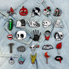 30 Styles Punk Halloween Party Pins Gothic Skull Witch Magic Enamel Brooch Dark Pumpkin Fire Hand Bag Lapel Badge Friend Jewelry - Image 2