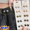 1/8set Tighten Waist Buckle Alloy Star Brooches Pins Clip Adjustable Snap Button Jeans Buttons Detachable Clothing Accessories - Image 1