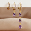 3PCS Stainless Steel Zircon Water Drop Hoop Earrings Set For Women Gold Plated Huggie Heart Earring Piercing Jewelry - Image 14