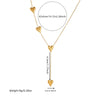 Dieyuro 316L Stainless Steel Heartshaped Gold Color Necklace For Girl Delicate Simplicity Love Pendant Neck Jewelry Gift - Image 2