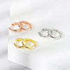 Small Hoop Earrings Women Hip Hop Jewelry Circle Round A Zircon Rose Gold Color Men Piercing Ear Clip - Image 3