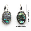 Colorful Shell Various Shapes Owl Women Hollow Zinc Alloy Antique Silver Plated Retro Drop Earring Jewelry Crafts - Image 3