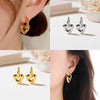 Evispol Punk Stainless Steel Huggie Hoop Earrings For Women Moon Star Heart-shaped Drop Earrings Cartilage Piercing Jewelry - Image 4
