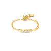 Silver Octagonal Star/Round/Petal Zircon Charms Finger Rings For Women Adjustable Opening Chain Ring Jewelry - Image 15