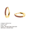 Stainless Steel Birthstone Earrings Minimalist Huggie Hoop Earrings For Women Unisex earrings for women jewelry - Image 7