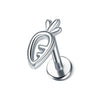 16G 316L Stainless Steel Labret Stud with Decorative Screw-Fit Top for Cartilage Piercings - Image 36
