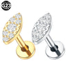 1PC Titanium 16G Square &Round CZ Labret Medusa Monroe Piercing Helix Cartilage Conch Tragus Lobe Stud Earring Jewelry - Image 6