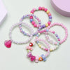 6pcs/set Bracelet Party Bracelets Star Heart Candy Color Beads Children Kids Beads Bracelets Rings Set for Girls Gift - Image 8