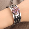 Adjustable Hollow Out 032 Arm Cuff Armlet Pu Leather Metal Fit 18mm Snap Button Bangle Bracelet Charm Jewelry For Women Gift - Image 5