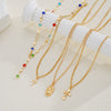4Pcs/Set Cross Colorful Crystal Necklaces For Women Simple Gold Silver Color Y-Shaped Pendant Necklace Set Christian Jewelry - Image 3