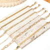 Five-Piece Resin Bead Bracelet Set with Round Charms and Elastic Bands - Image 47