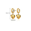 Simple Heart Drop Earrings For Women Stainless Steel Ear Cuff Piercing Dangle Earring Jewelry Gifts - Image 11